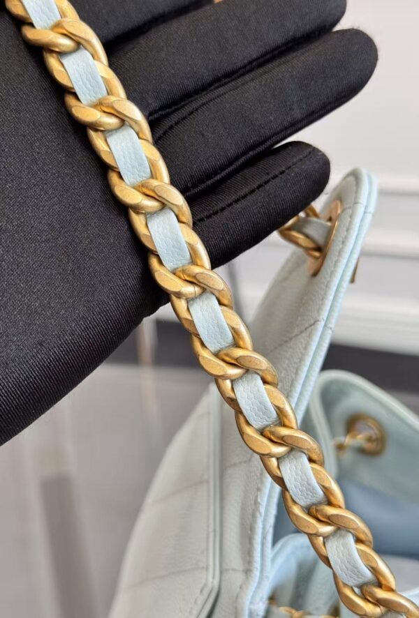 CHANEL 25 SMALL Light Blue(30*26*14cm) - Image 7